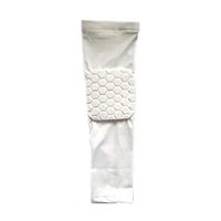 1 PCS Sports Basketball Elbow Protectors Breathable Compression Arm Sleeves Elbow Pads Brace Supports Cotoveleira,White,L