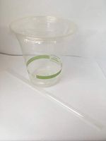 World Centric's Compostable Corn PLA Cold Cup Combo: 24 Ounce PLA Cups, PLA Lids, and Wrapped PLA Straws (100 SETS: 300 UNITS)