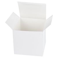 LaRibbons 20Pcs Recycled Gift Boxes - 6 x 6 x 6 inches White Paper Box Kraft Cardboard Boxes with Lids for Party, Wedding, Gift Wrap