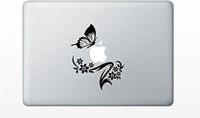 MacBook Tribal Butterfly and Flowers Decal Sticker Pro Air 11 13 15 17