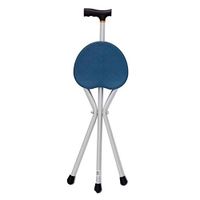 Crutch LPY-YC8101 Folding Seat Aluminum Alloy Walking Sticks with 3 Leg Base Seat Cane (Walking Stick & Chair Seat)