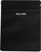 Mylar Smell Proof Bags - Loud Lock Grip n Pull - Child Resistant - Medical Use Only - All States General Compliance Printed - 1000 Count (Black, 1/8)