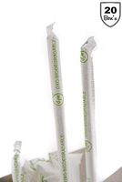 [6000 Pack] Clear Biodegradable Plant Based Wrapped Straws - BPA Free - Eco Friendly Straws - biodegradable - 100% Compostable - Drinking Straws Great for Parties, Office, Restaurants (20 Box)