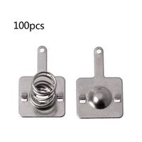100 Pcs Metal Battery Spring Plate Set for AA AAA Positive Negative Contact J14