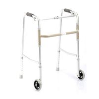 ZHPRZD Disabled Walker Aluminum Walker Stretching Old Walker Walker Shrink Folding Portable Old Man Wheeled Four-Legged Walking Stick