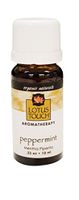 Organic Peppermint Essential Oils by Lotus Touch - 100% Pure Certified Organic Essential Oil - Aromatherapy - Excellent for Colds - Pain Relieving, Antiseptic - 10 ml Glass Bottle
