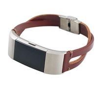 Lyperkin Compatible with Fitbit Charge 2 Bands, Fashion Leather Watch Strap Bands Quick Release Replacement Wristband Accessories Compatible with Fitbit Charge 2 Watch for Women Men A-17