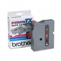 Genuine Brother 1" (24mm) Black on Red TX P-touch Tape for Brother PT-8000, PT8000 Label Maker