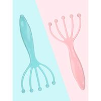 Scalp Massager,Handheld Claw Head Massager for for Deep Relaxation & Stress Reduction in The Office Home SPA Father's Day Pink+Blue(2-Pack)