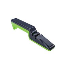 EnjoCho Knife Sharpener Whetstone Kitchen Knives Sharpening Stone Grindstone Grinder Stone Two Stages ABS Whetstone Household Tool (Black)