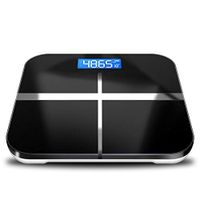 DEI QI Bathroom Scale Body Weight Scale Glass Smart Electronic Digital Scale Weight Balance Bariatric LCD Display 180KG (Color : Black)