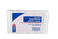 Conforming Stretch Gauze 2 inch x 4.1 Yards. Case of 96 Conforming Bandages. Rayon/Poly Knitted Stretch Gauze. Non-sterile Bandages. Comfortable and Gentle Pressure. Latex-Free.