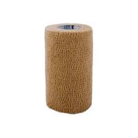 ReliaMed Self Adherent Elastic Bandage, 4" x 5 yds, Tan, Latex, 25/bx