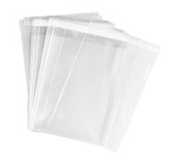 Clear Resealable Flat Cello/Cellophane Bags with Adhesive Closure Good for Bakery Candle Soap Cookie Snacks Candies Pack of 100 (4'' x 6'')