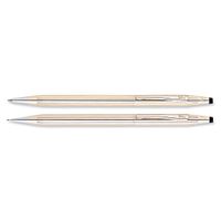 Jewelry Adviser Roller Ball Pen Century 14k Gold Filled Soft Rose Color Ball-point Pen and 0.7mm Pencil