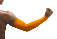 NV-X Sport Arm Sleeves 15-20MMHG Compression Enhanced Performance and Protection, Acid Orange, Extra Large