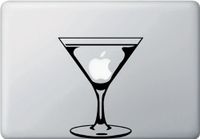 Yadda-Yadda Design Co. Appletini - MacBook or Laptop Vinyl Transfer Decal (5.5" w x 6.5" h)(Black)