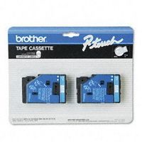 2/Pack 1/2" (12mm) Blue on White P-touch TC Tape for Brother PT-15, PT15 Label Maker