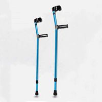 Sisyria Pair of Ergonomic Lightweight Forearm Walking Crutches, 14 Gears Adjustable Walking Sticks 84-116cm, Healthcare Mobility aids
