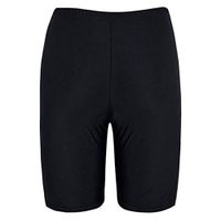 Women's Swimsuit Swim Shorts Trunks Jiayit Women Sport Sunscreen Elastic Bathing Bottom Skinny Capris Swim Shorts Trunks (M, Black)