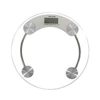 chicoco Weight Scale 5-150kg Digital Electronic Glass Bathroom Round Transparent Weighing Scale Tool Transparent Transparent