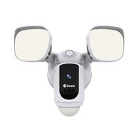 Floodlight Security System, Motion Lighting, True Detect Heat Sensing, 2-Way Talk, Siren, Color Night Vision, 1080P Camera, White