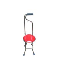 WW Silla De Muleta Mango Duro Curvado Cuidado De La Salud Plegable Acero Inoxidable Silla De Cuatro Patas