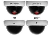 DPI Fake Security Camera 4 Pack with Authentic Look Fake Cameras for Security Fake Security Cameras Fake Surveillance Dummy Cameras for Security Fake Video Recording Red LED Light Dome Camera