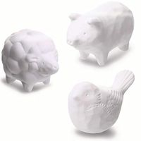 Aromatherapy Essential Oil Diffuser, Non-Electric Eco-Friendly Aroma Ceramic Stone Diffuser, Unique Decor for Office, Home, and Car, Small Travel Size for Gifts [Made in Japan] (3pcs Set)