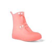 XUBA 1 Pair Reusable Waterproof Shoe Covers Anti-Slip Overshoes Rain Boots Pink 42/43