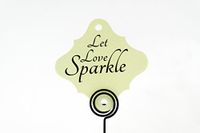 36pc Wedding Sparklers Tags - Let Love Sparkle - Serpentine Color Shimmer Paper