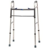 Sammons Preston InvacareÂ® Blue-Release Two-Button Walker ( Adult Walker with 5" Wheels )