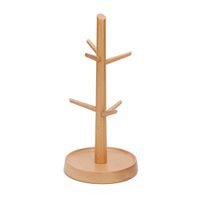 Branch shape modeling cup holder solid wood drain cup holder household coffee cup holder mug storage racks