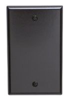 Leviton 85014 1-Gang No Device Blank Wallplate, Standard Size, Thermoset, Box Mount, Brown