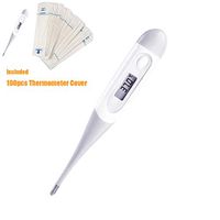 Baby Digital Thermometer Rectal and Oral Thermometer for Baby Kids and Adult Fever Thermometer Electronic Thermometer LCD Home & Baby Body Temperature Thermometer - with 100pcs Thermometer Covers