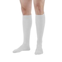 Ames Walker AW Style 111 Cotton Firm 20 30mmHg Knee High Socks White Medium