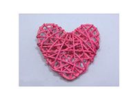 Heart Rattan Balls Vase Filler Rattan Heart Christmas Tree Ornament Wedding Birthday Party Decoration Decorative Crafts,Pink,7cm 2.75Inch