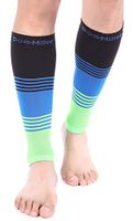 Doc Miller Premium Calf Compression Sleeve Dress Series 1 Pair 20-30mmHg Strong Calf Support Graduated Pressure Sports Running Recovery Shin Splints Varicose Veins (BlackBlueGreen, Small)