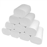 Atezch Organic Bamboo Toilet Paper, Eco Friendly Napkin Bath Tissues, Extra Soft Thick Sheets, Hand Toilet Towels, 10 Rolls/Pack