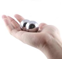 Ochoos 1 Pair (2pcs) 30mm Baoding Hand Exercise Balls with Stainless Color for Health Care, Elderly Sports, Stress Relief
