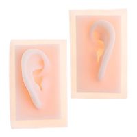 menolana 1 Pair 1:1 Lifesize Silicone Human Acupuncture Ear Model Study Kit