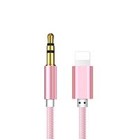 RONSHIN 3.5mm AUX Audio Music Cable Car Cord for iPhone 7 8 Plus X XS MAX XR iOS 12 Rose Gold
