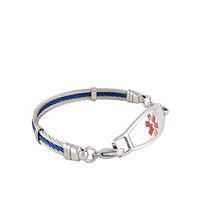 N-Style ID PRE-Engraved “Seizure Disorder” The Bay Medical Alert Bracelet - Red 8.25