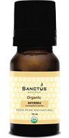 Organic Myrrh Oil by Sanctus Essence, 100% Pure, Undiluted, Hydro Distilled USDA Certified Organic Essential Oil (Organic Myrrh Oil, 10ml)