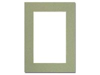 PA Framing, Single Mat, 9 x 12 inches Frame for 6 x 9 inches Photo Art Size - Cream Core/Moss Green