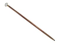Victorian Era Glass Knob 37 Inch Wooden Walking Stick