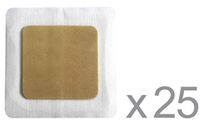 Silver Foam Dressing 6"x6" with Adhesive Border Sterile Waterproof 25 Dressings (Healthcare Provider Package); Wound Dressing by Areza Medical