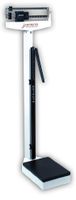 5458596 PT# 438 Scale w/ Height Rod cm 400lb Mechanical/ Beam lb/ kg White Ea Made by Detecto Scales Co