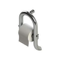Invisia 2-in-1 Toilet Roll Holder with Integrated Grab Bar: Polished Chrome