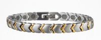Cupid Stainless Gold Tone Magnetic Bracelet, 7.5"